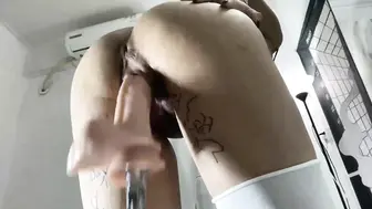 福利姬你的KK，白丝母狗炮机插入