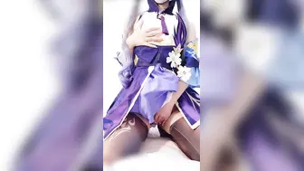 福利姬萌白酱 COS原神稻妻雷神棒棒自慰悖德淫荡